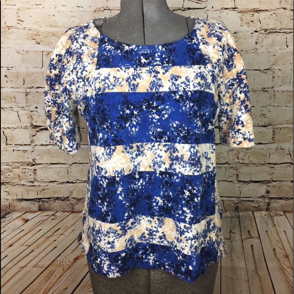 [Anthropology] Postmark, Floral stripper tee, M